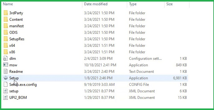 Nhấp đúp chuột vào File Setup để bắt đầu cài đặt phần mềm AutoCAD 2022